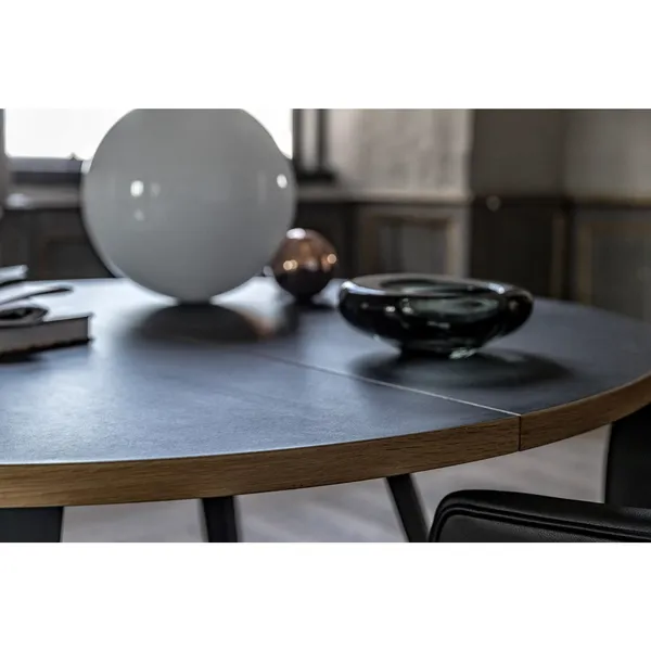 Bent Hansen Primum Dining Table Ø140 Black/ Lacquered Beech
