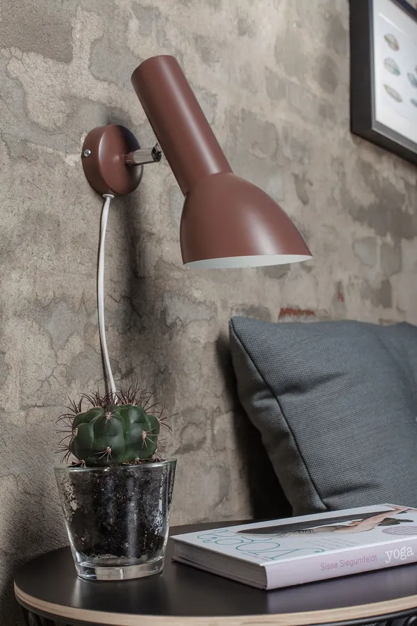 Wandlampe Weiß/ Messing
