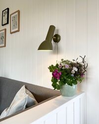 Wandlampe Weiß/ Messing