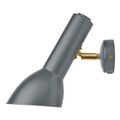 Wandlampe grau/ Messing