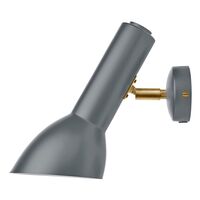 Wandlampe grau/ Messing