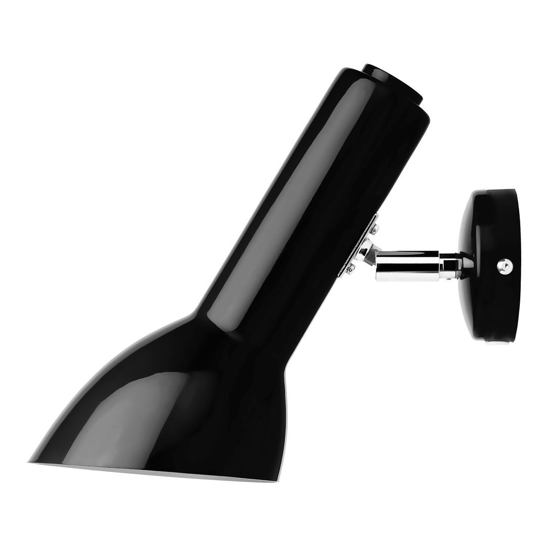 Oblique V&auml;gglampa Svart Blank