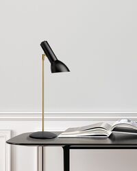 Oblique Bordlampe Sort/Messing