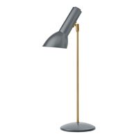 Oblique Tischlampe grau/ Messing