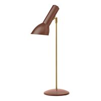 Oblique Table Lamp Brick Red/Brass