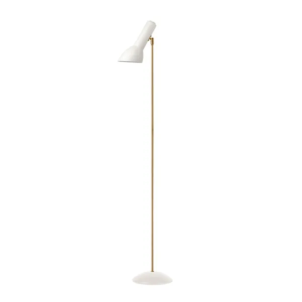 Oblique Floor Lamp White/ Brass