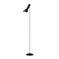schuine Vloerlamp Zwart/ Messing