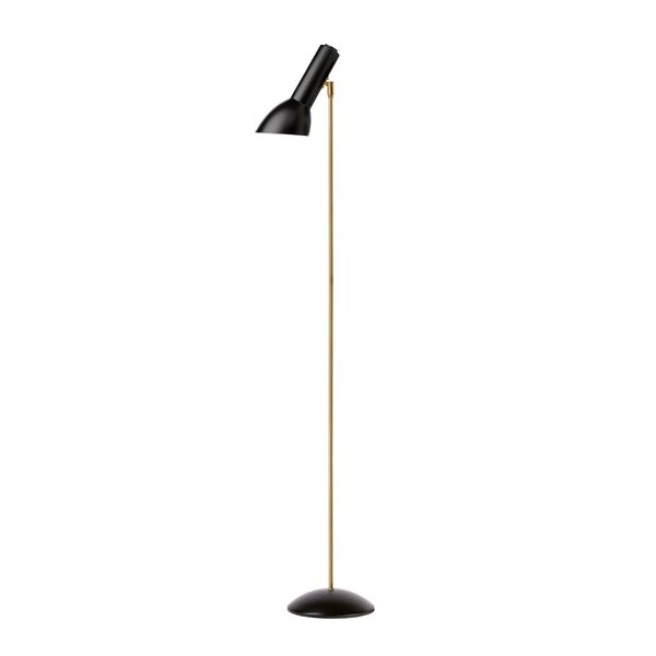 Stehlampe Schwarz/ Messing