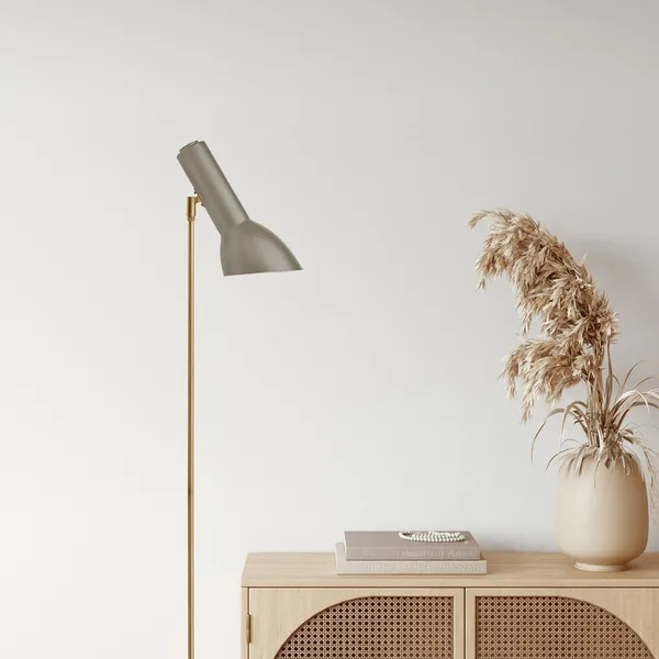 Oblique Floor Lamp Petrol/Brass