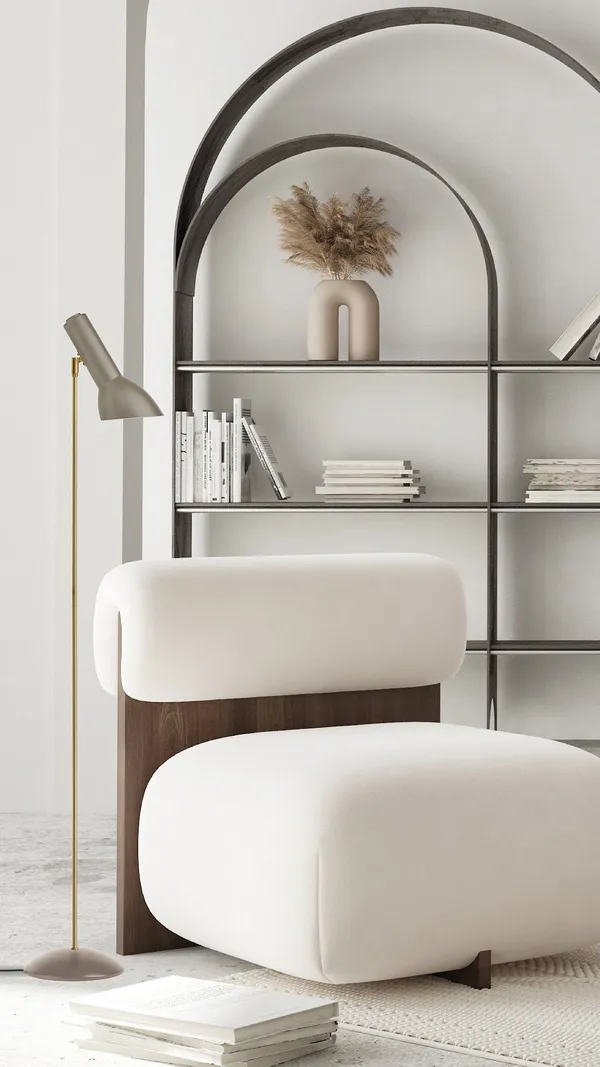 Oblique Floor Lamp Petrol/Brass