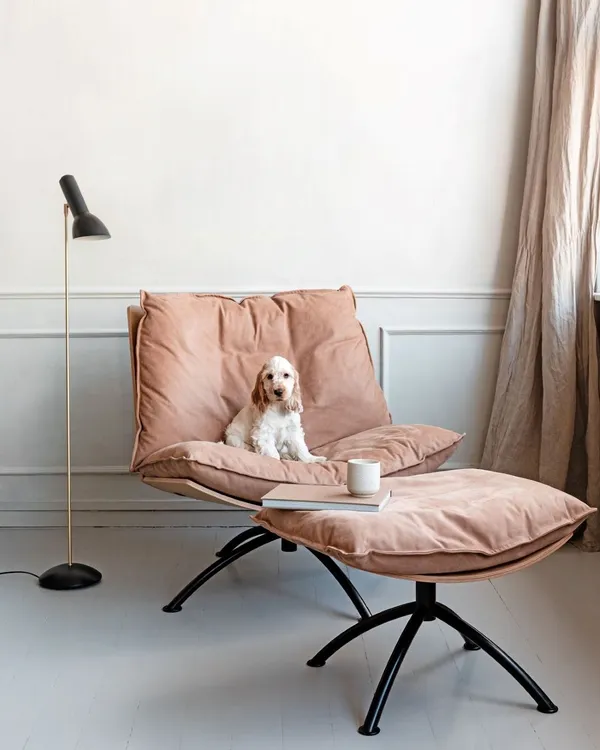 Oblique Floor Lamp Petrol/Brass