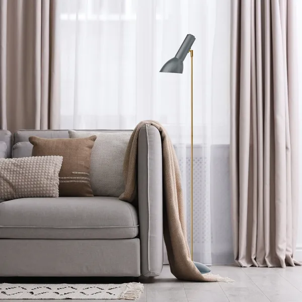 Oblique Floor Lamp Olive Green/Brass