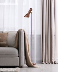 Oblique Floor Lamp Brick Red/Brass