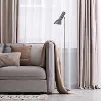 Oblique Floor Lamp Brick Red/Brass