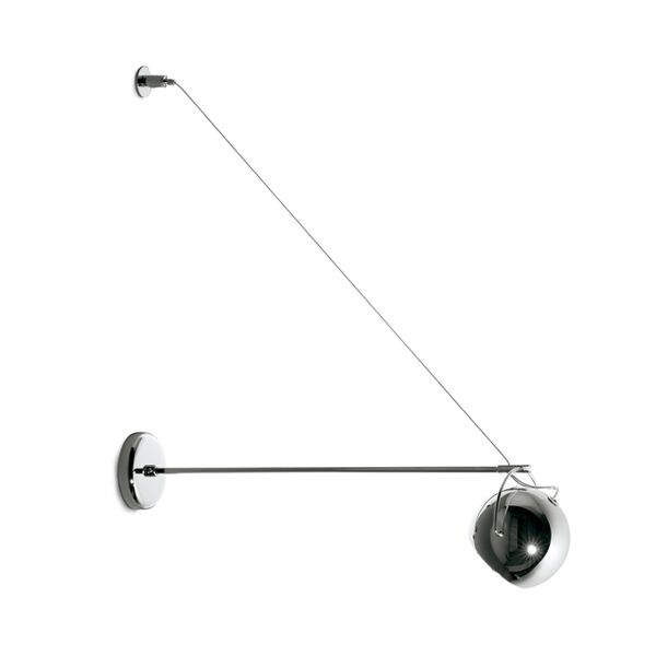Beluga Vegglampe med Arm Krom