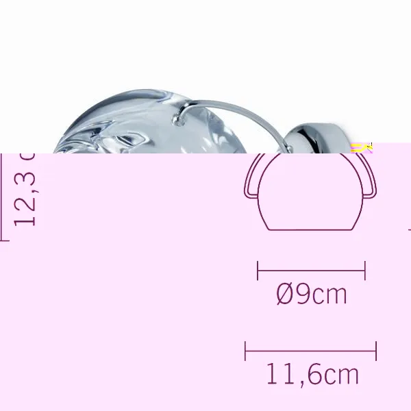 Beluga Wall/ Ceiling Light Clear