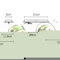 Beluga Wall & Ceiling Light Double Green