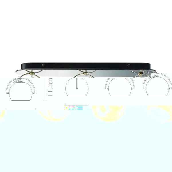 Beluga Wall & Ceiling Light Triple Yellow