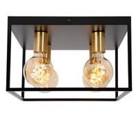 Ruben Ceiling Light 4 Square Black