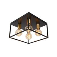 Ruben Ceiling Light 4 Square Black