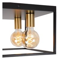 Ruben Ceiling Light 4 Square Black
