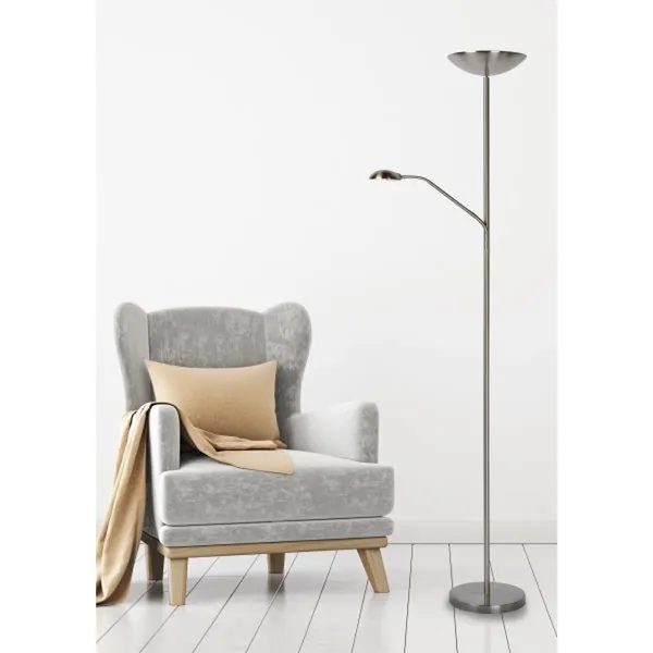 Zenith Stehlampe Satin/ Chrom
