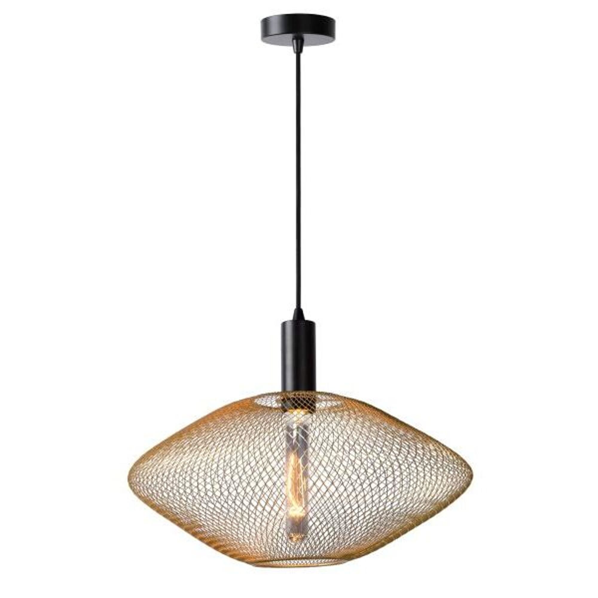 Mesh Taklampe Ø45 Matt Gull/ Messing