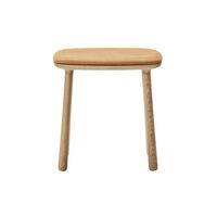 Cuba Footstool Oiled Oak/Sand Leather