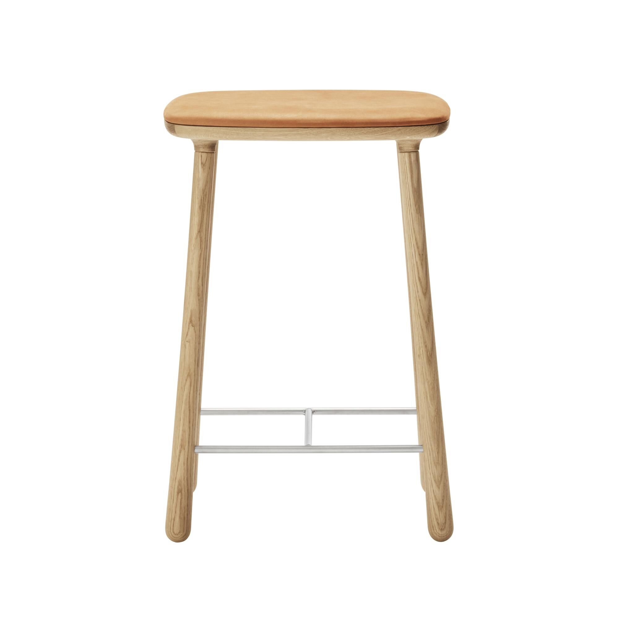 Cuba Barstol 66 cm Olieret Eg/Sand Læder