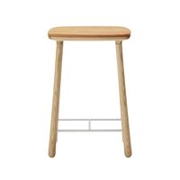 Cuba Barkruk 66 cm Geoliede eik/Zandkleurig Leer