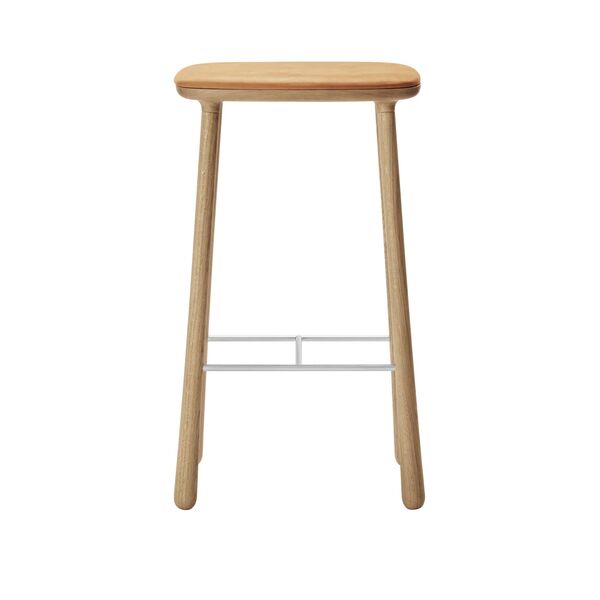 Cuba Tabouret de Bar 77 cm Chêne huilé/Cuir Sable