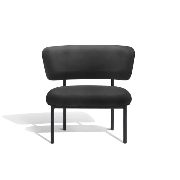 Font Sillón Dunes Antracitae Cuero/Estructura Negra