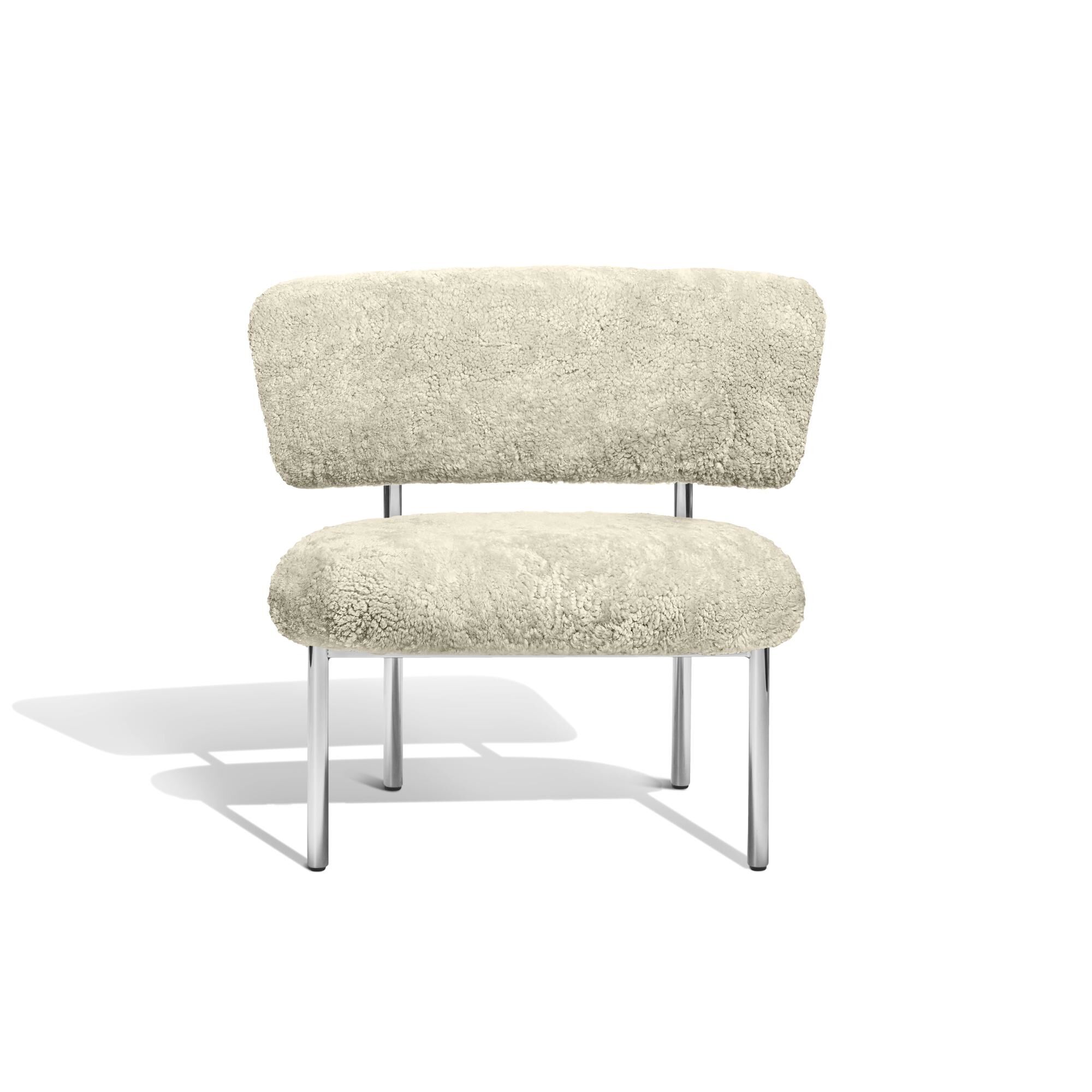 Font Lnestol Sheepskin Oyster/Poleret Stl Stel