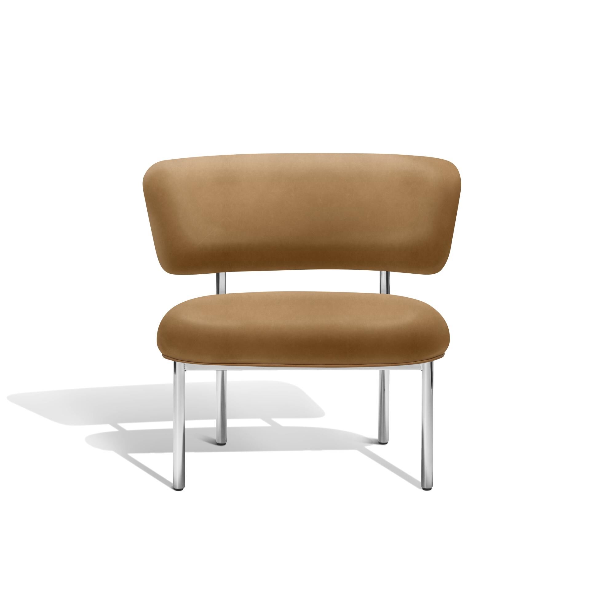Font Lnestol Dunes Cognac Lder/Poleret Stl Stel