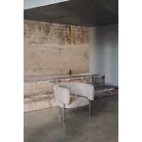 Font Armchair with Armrest Boucle Zero 0010/Black Frame