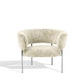 Sheepskin Oyster / Polished Steel Frame