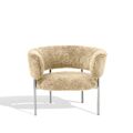 Sheepskin Honey / Polished Steel Frame