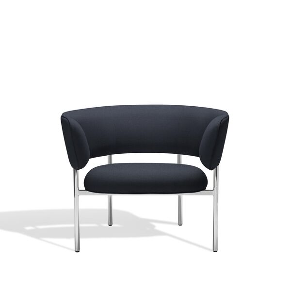 Font Sessel mit Armlehne Vidar 0786/Poliertes Stahlgestell