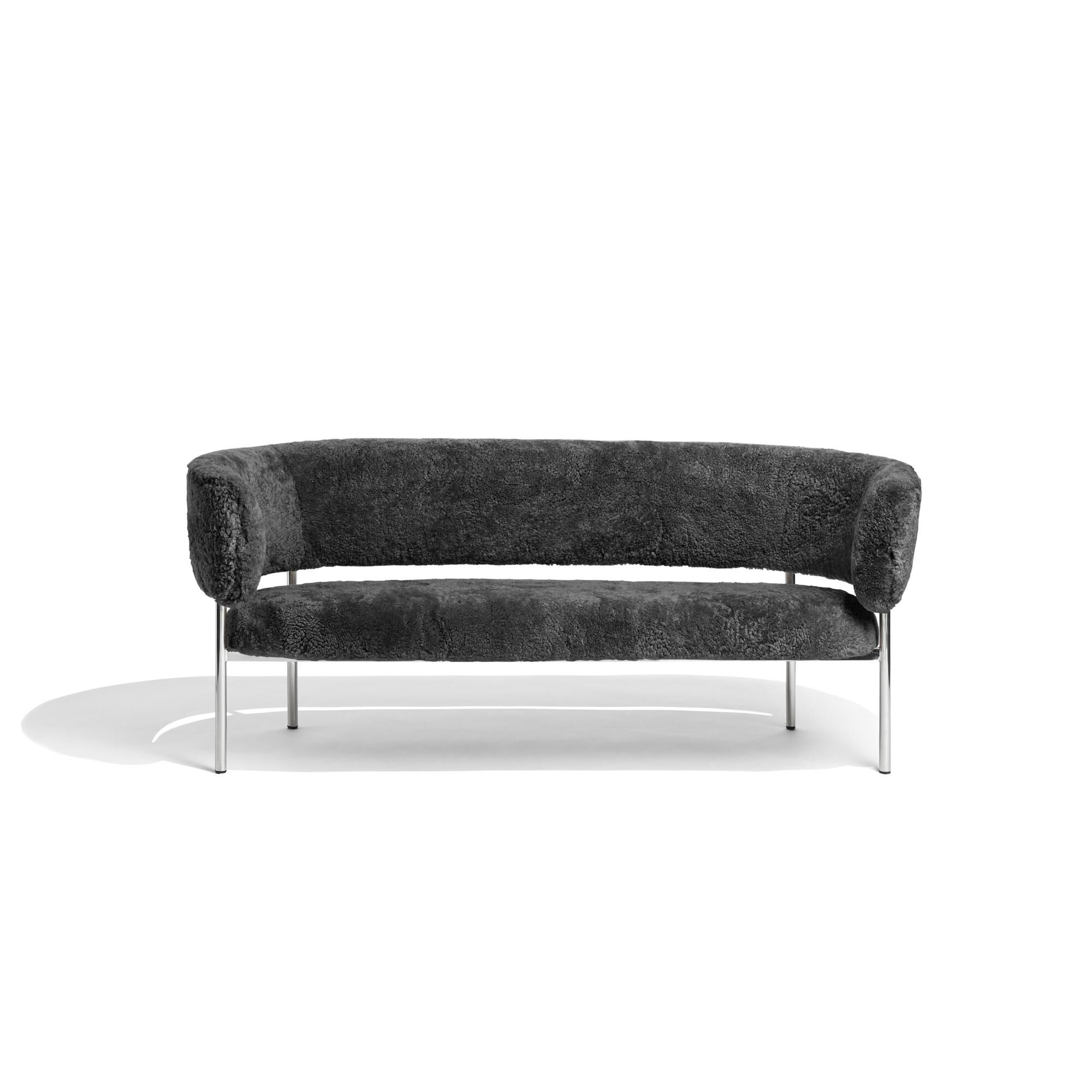 Font Sofa Sheepskin Gr/Poleret Stl Stel
