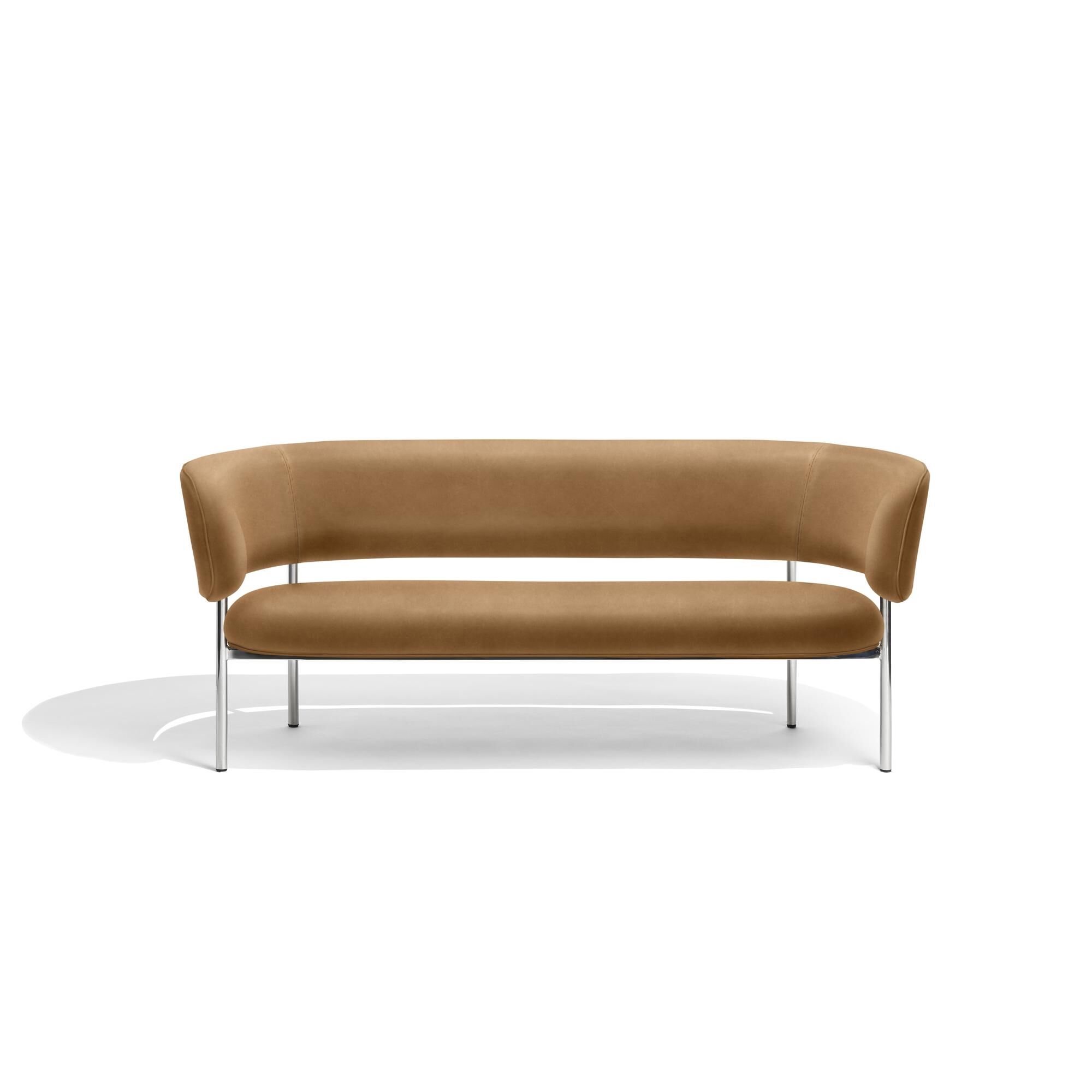 Font Sofa Dunes Cognac Lder/Poleret Stl Stel
