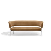 Font Sofa Dunes Cognac Læder/Poleret Stål Stel