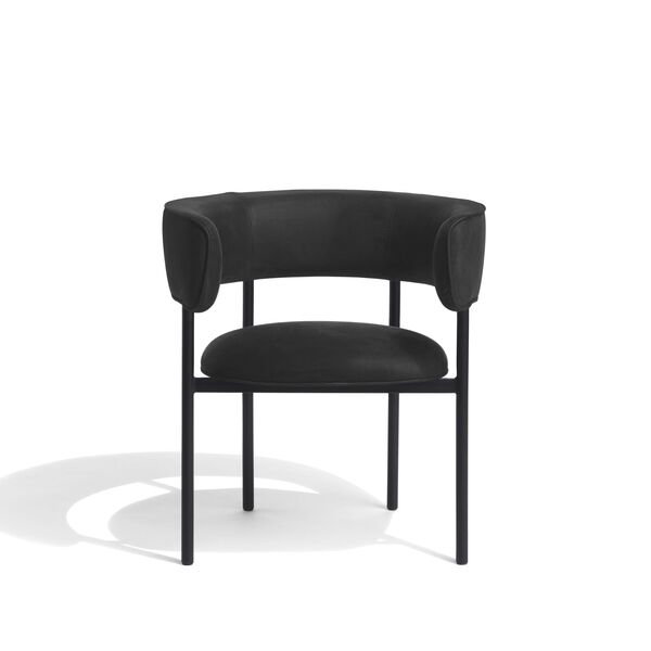 Font Spisebordsstol with Armrest Dunes Anthracitee/Black Frame