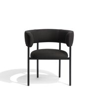 Font Spisebordsstol with Armrest Boucle Zero 0010/Black Frame