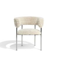 Sheepskin Oyster / Polished Steel Frame