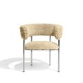 Sheepskin Honey / Polished Steel Frame