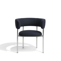 Font Spisebordsstol with Armrest Vidar 0786/Polished Steel Frame