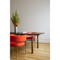 Font Spisebordsstol with Armrest Gentle 2 553/Polished Steel Frame
