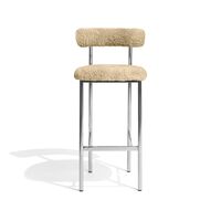 Sheepskin Honey / Polished Steel Frame
