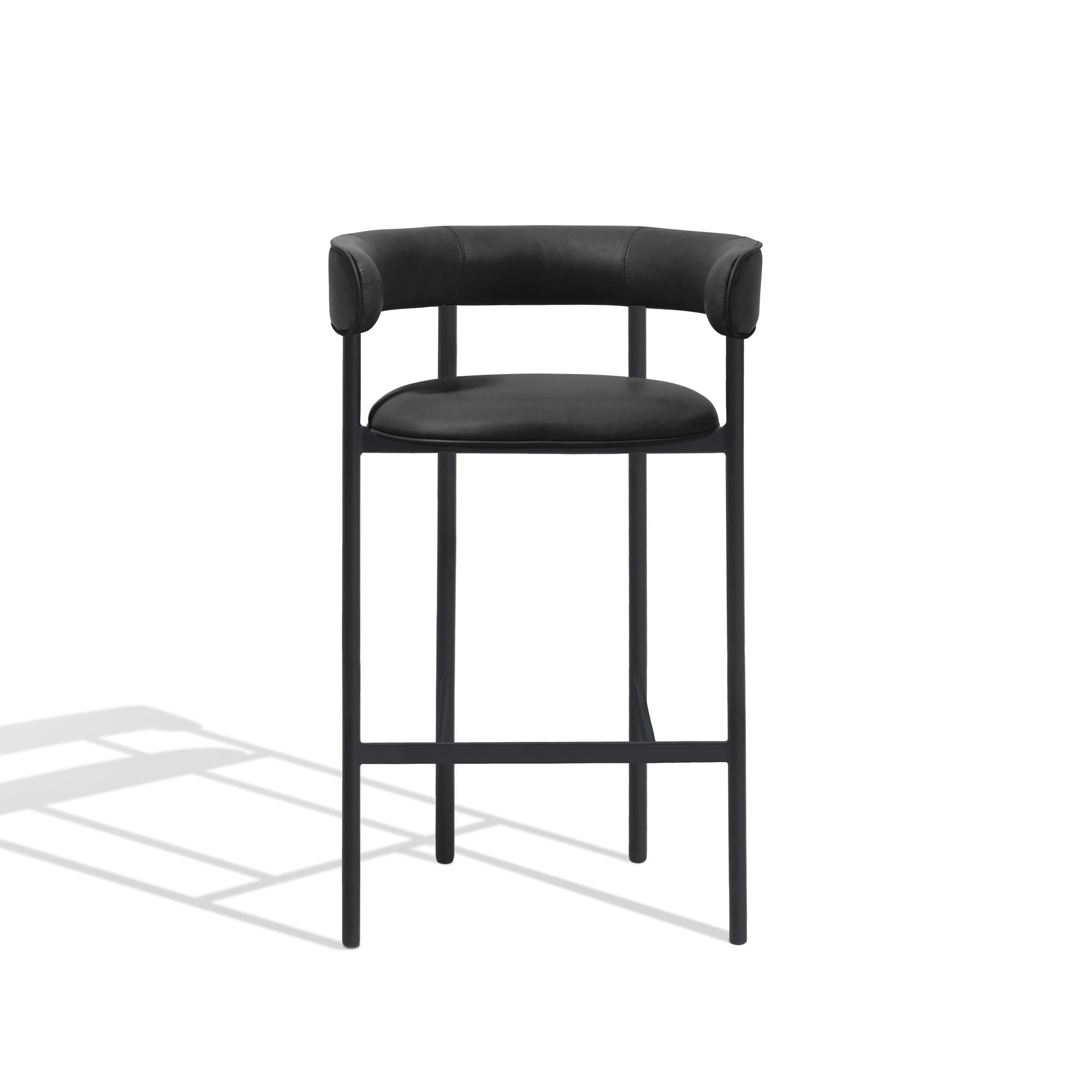 Font Barstol med Armln 75 cm Dunes Anthrazite/Sort Stel