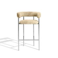 Sheepskin Honey / Polished Steel Frame